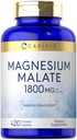 Carlyle Magnesium Malate | 1800mg | 420 Coated Caplets | Vegetarian, Non-GMO, Gluten Free Supplement