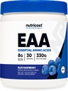 Nutricost EAA Powder 30 Serves (Blue Raspberry) - Essentiële Aminozuren - Non-GMO, Glutenvrij, Vegetarisch Vriendelijk