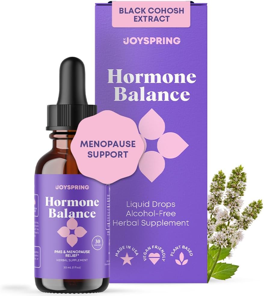 JoySpring Hormone Līdzsvars sievietēm   ; Dabas Menopauzes papildinājumi ar Black Cohosh ; Atbalsts Hot Flash Relief & PMS Relief menstrual Herbal atbalsts