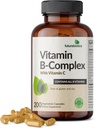Futurebiotice Vitamina B Complex cu vitamina C susţine producerea energiei, sistemul nervos şi sprijinul imunitar - non-GMO, 200 Capsule vegetariene