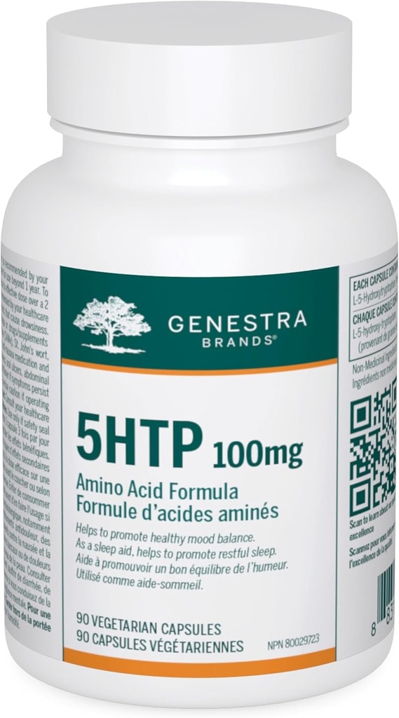 Genstra Brands 5HTP 100 mg / Sleep və Ruh Balance üçün dəstək