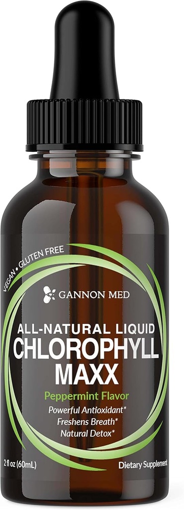 Chlorophyll Maxx - Clorophyll líquido - 2oz - Chlorophyll Liquid Drops - Clorophyll - Desodorante interno - All Natural Liquid Chlorophyll - Energy Boost - Helps w/Digestion - Mint