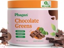 Greens Superfood Powder Kids Drinks - Chocolate Yummy Verde Superfood Powder for Kids - Açúcar-Free Chocolate Mix Greens Suplementos - Verdes diários com espirulina e chlorela - 60 Servings