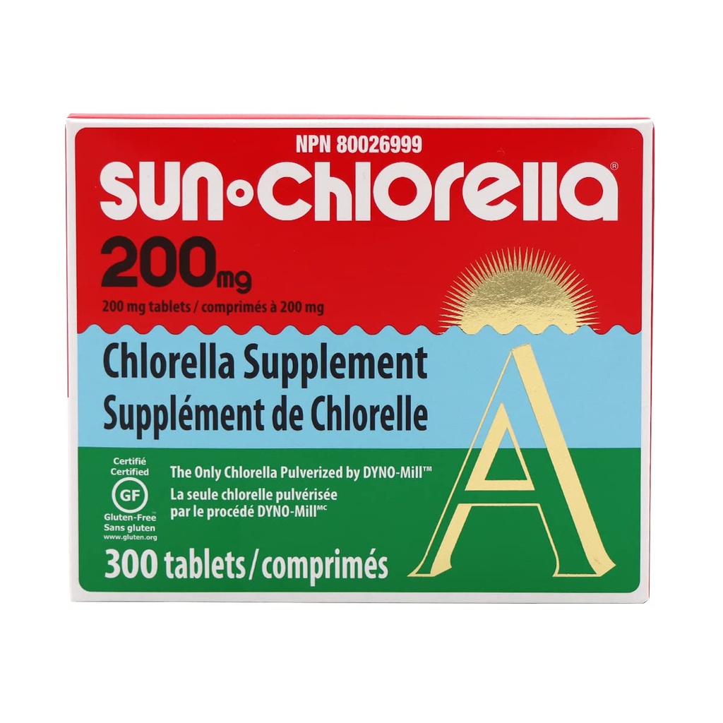 Sun Chlorella Eleuthero Nutritional Tablets, 200 mg, 300 Count