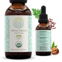 HerbEra Herbal Cleanse Organic Alcohol-Free Tincture | Detox and Cleanse Formula, Extract Supplement | Organic Wormwood Herb, Black Walnut Hull, Cloves Flower Buds | Purge Extract (2 fl oz)