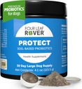 Quatro Folhas de proteção Rover - Probióticos para cães - Veterinário Formulado - com Prebióticos naturais e antioxidantes - Detoxificação & Gut Saúde - 30 dias Grande fornecimento de cão