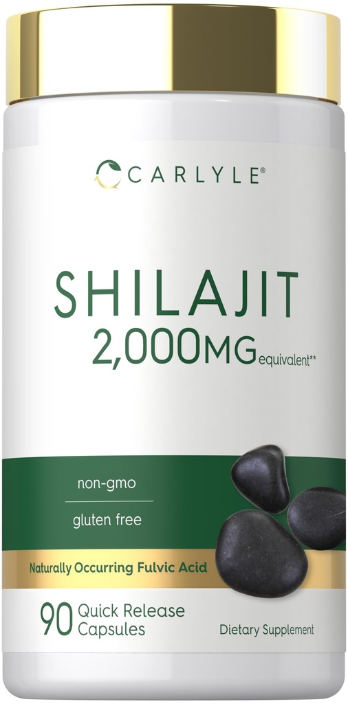 Carlyle Shilajit Capsules | 90 Count | Non-GMO and Gluten Free Supplement