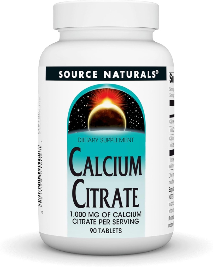 מקור: NATURALS Calcium Citrate 1,000 מ"ג של Calcium לשרת, 90 Count