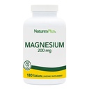 NaturesPlus Magnesium - 200 mg, 180 Tablets - Vegetarian, Gluten Free - 180 Servings