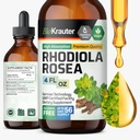BIO KRAUTER Rhodiola Supplement Liquid - Calmness Support üçün Pure Rhodiola Rosea Tincture - Alkol və Sugar Free özü - 4 Fl.Oz.