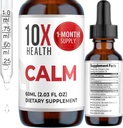 10X Health cool L Theanine supplement Liquid drops - 100mg L'Theanine drops " 100mg GABA supplements to Support Nerves, cool " Stress - Natural Flavor 2.03 Fl oz.