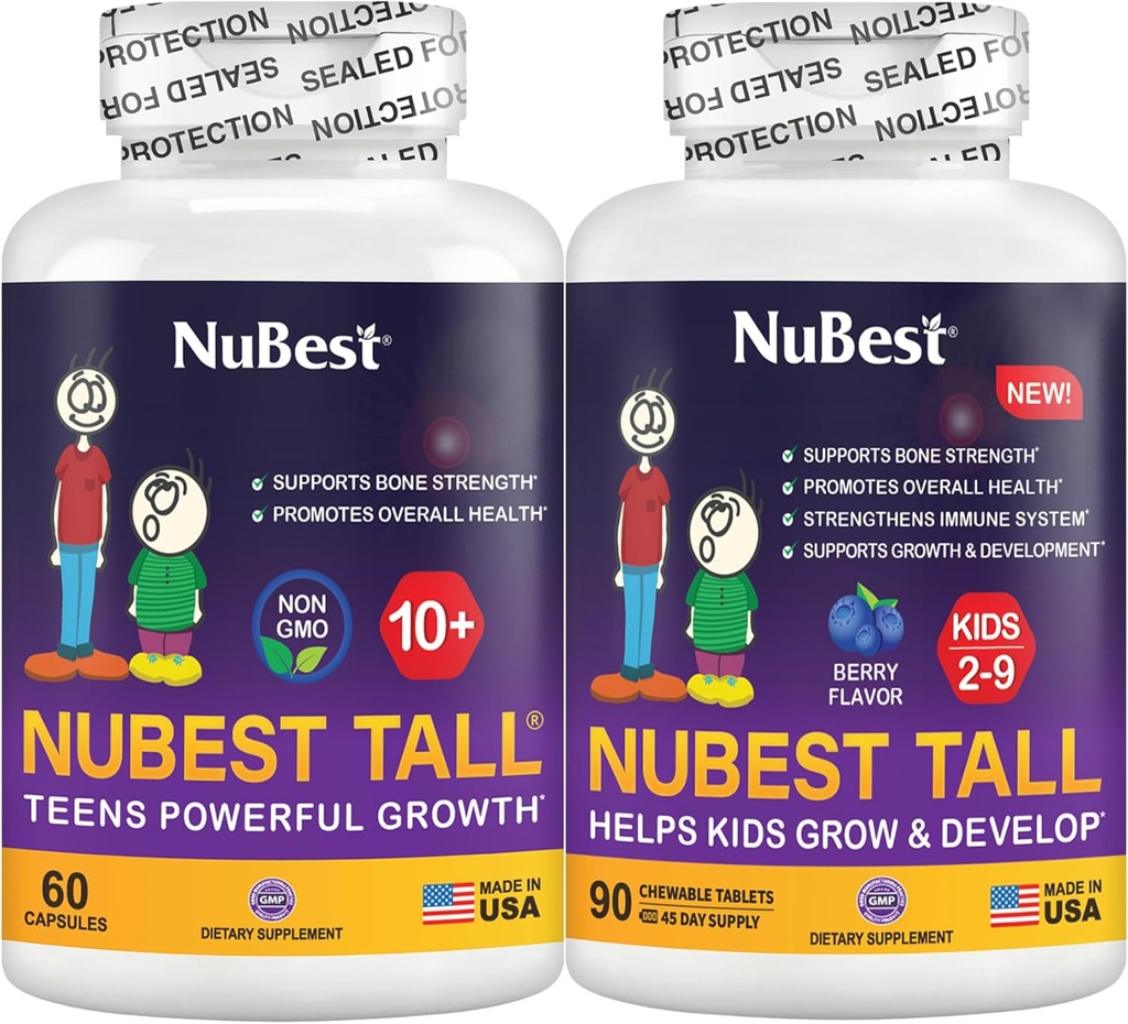 NuBest Bundle Tall 10+ 60 Capsule Tall Copii 90 Tablete masticabile 