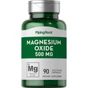 Piping Rock Magnesium Oxide 500mg | 90 Capsules | Non-GMO, Gluten Free Supplement