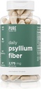 Daily Psyllium Husk Fiber supplement by Pure for Men & Pure for her , Digestive Systemity ' Health Support , Soluble Fiber Powder, 2,175mg Per Serving | 150 Capsules
