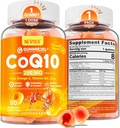 Sugar-Free CoQ10-250mg / 500mg chicletes preenchidos - Plus Omega-3, EPA + DHA, B3 & Zinc - Ultra Co Q-10 Suplementos para Hear-t Saúde, Energia Celular, Apoio antioxidante, Até 60 dias de fornecimento, Vegan 60Cts