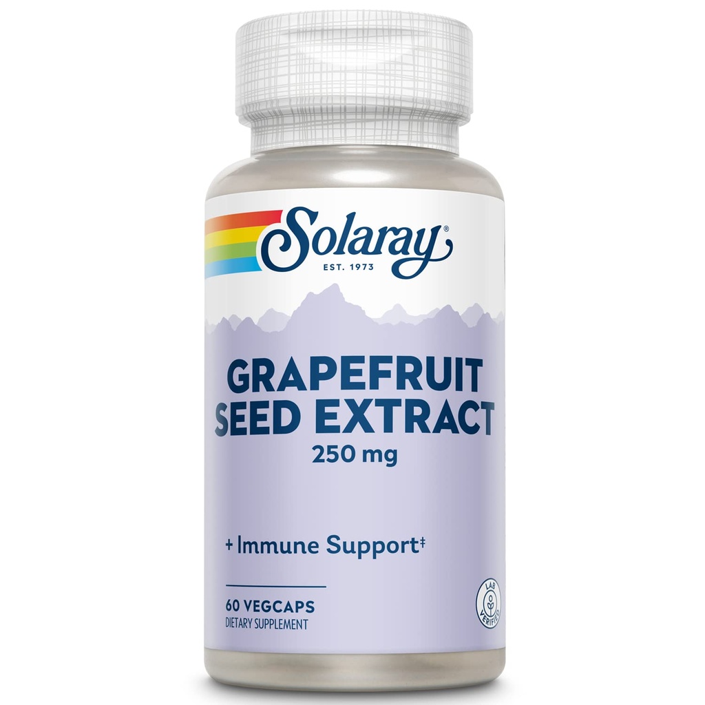 SOLARAY Grapefruit Seed Extract Capsules 250 mg, 60 VegCaps