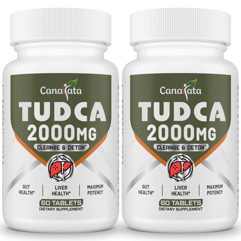 TUDCA Liver Supplements 2000mg - Strong Bile Salts Support Liver Detox & Cleanse - Liver and Gallbladder Health Formula-Easy to Swallow Tablets-60 Days Supply