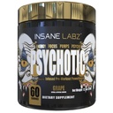 Insane Labz Psychotic Gold, High Stimulant Pre Workout Powder, Extreme Lasting Energy, Pumps and Endurance with Beta Alanine, DMAE Bitartrate, NO Booster (60 Servings, Grape)