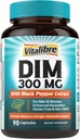 DM suplementari per a Dones i homes, metabolisme Estrogen, Sistema d'equilibri Hormone i Menopause Implementació de la implementació, DM 300 mg amb Extreu Black Pepper, Abs, 90 Capules