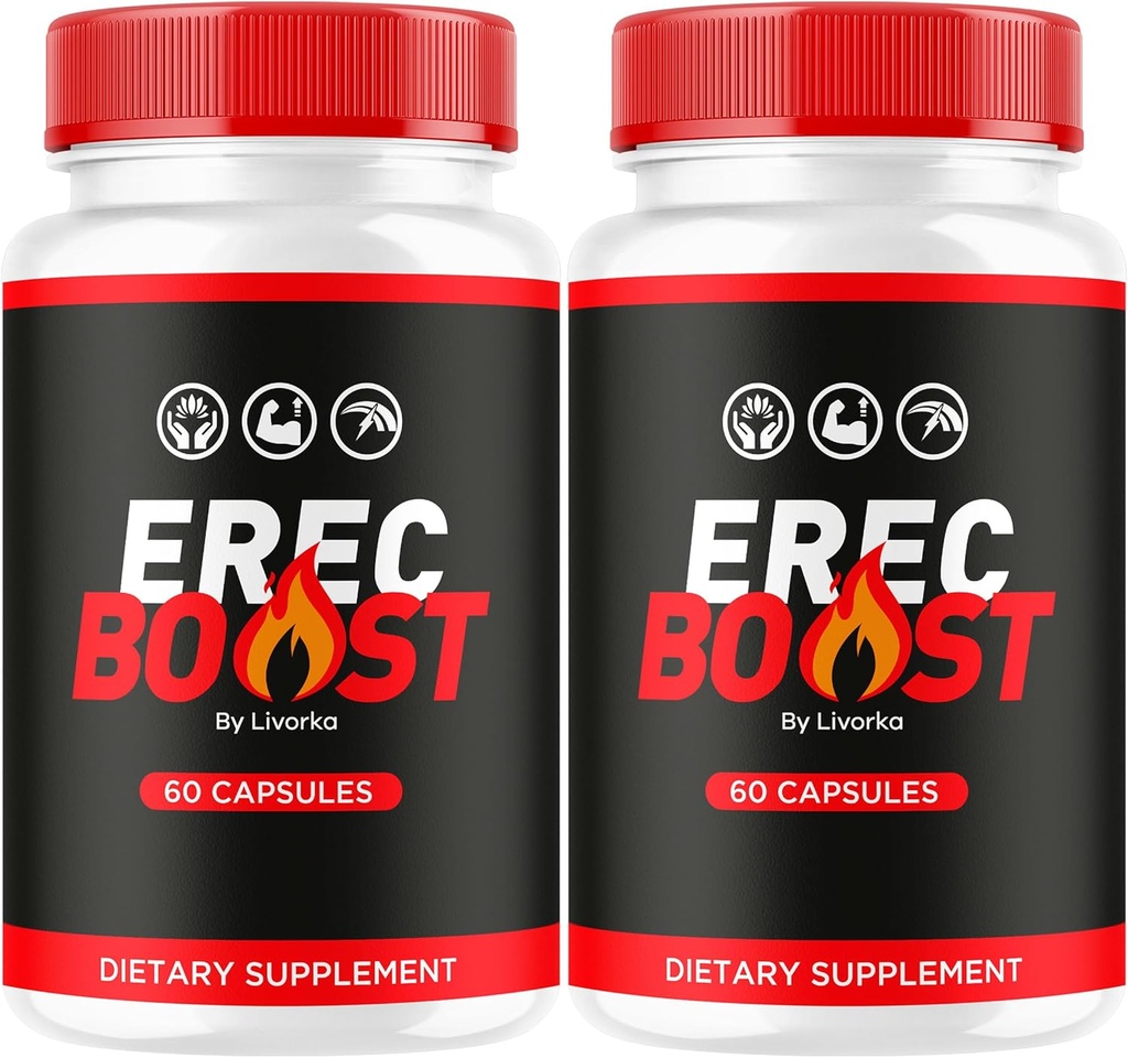 (2 Pack) капсули ErecBoost, Original Capsulas Допълнение Pastillas - Advanced Formula, 120 капсули за 2 месеца
