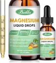 Magnesium Glycinate Supplement, Magnesium Complex Liquid Drops met 500mg Magnesium Glycinate, Magnesium Citrate, Vitamine - 30 dagen Levering