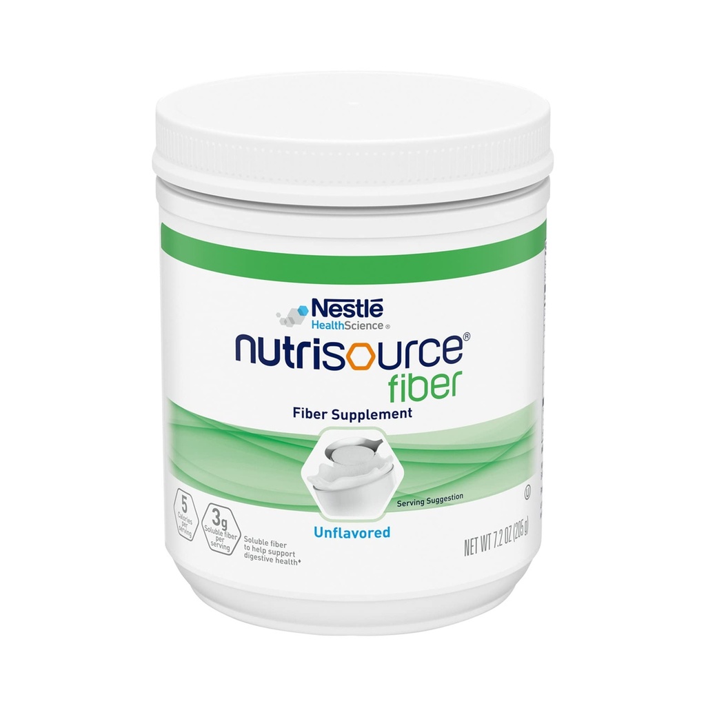 Nestle Nutrisource Fiber Fiber Supplement Unflavored 7.2 oz. Canister 4 Ct