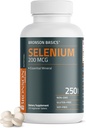 Bronson Selenium 200 mcg Immune & Antioxidant Support Essential Mineral, 250 Tablets Vegetarian