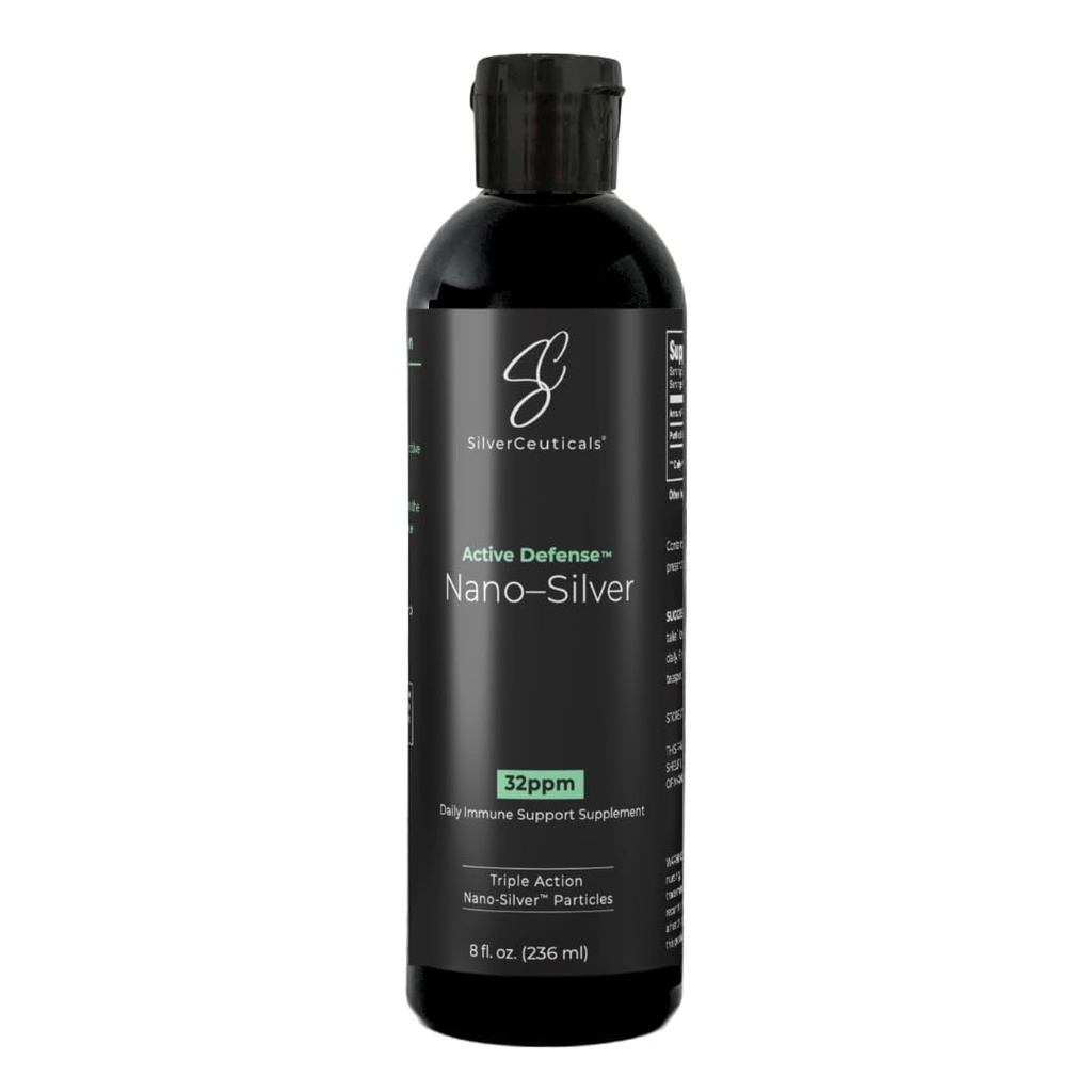 Colloidal Silver w/Nano Technology - 32ppm 8oz - 8X More Effective - Natural Immune Support - Save the Sick Days - Ages 5 & Up - Outperforms Higher PPM Silvers - No Taste & Smell - 3rd Party Tested