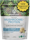 Plantafuudor Cushine Protecker - 3 en 1 Vegan Protein Powder, Mixuper, i Adaptogen suplementari - ajuda al focus Mental, Immunity, i Recovery - Vanilla 1l