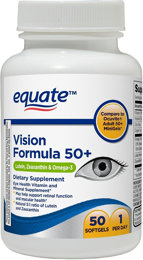 Convergence Vision Formula 50+ gel bigunen dieta osagarria, 50 konde