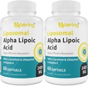 Liposomal Alpha Alpha Alpha Lipoic idididia 1,400mg Softlegs, ALA Supplement with L-Conicine 1000mg, Ubiquinol (Affive CoQ10) 100mg และวิตามิน อี 10mg, Alfa-Lipolic access for Antooxidents, Nervy 120 Solunges