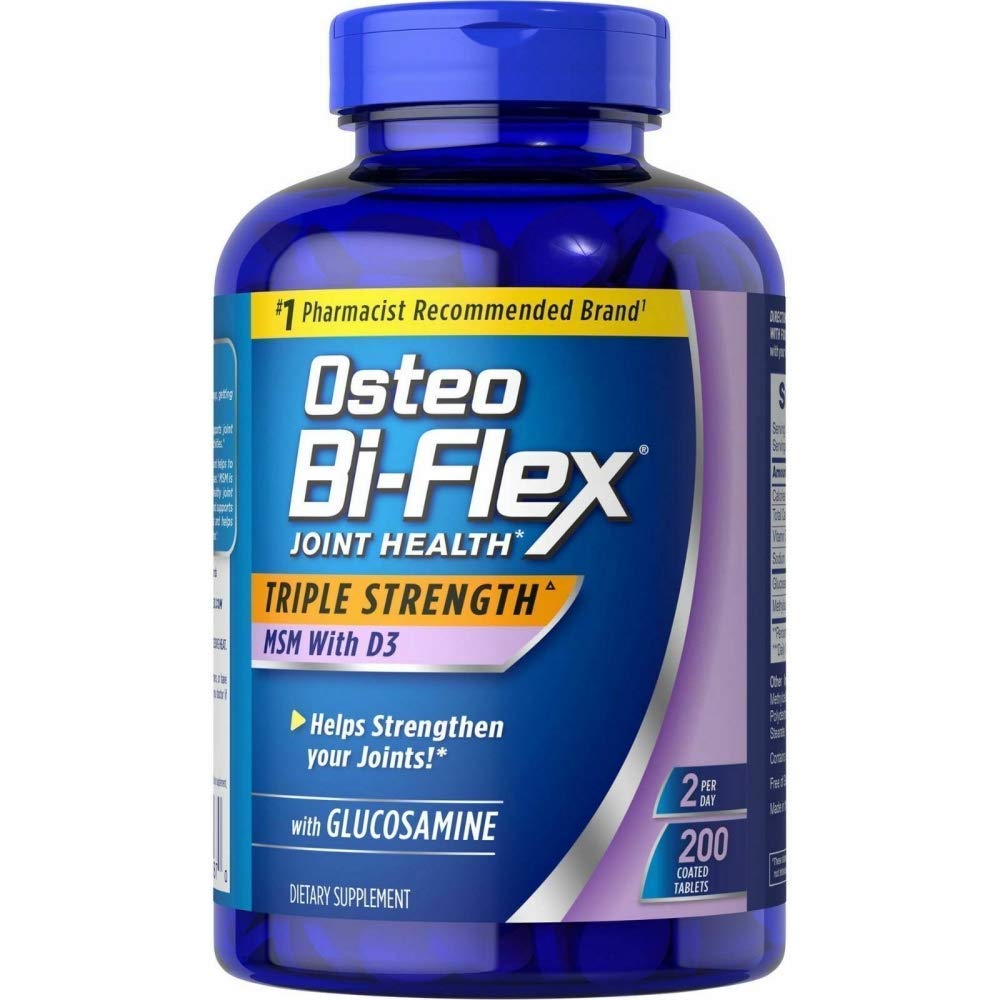 Osteo Bi Flex Supplement Glucosmine 1500 Mg Vitamin D 1000IU (200Count), 200Count 1 Pack