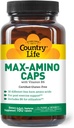 乡村生活 Maxi-Amino 配有16种自由形态氨基酸,180种蔬菜 Capsules, 认证 Gluten Free, 认证蔬菜