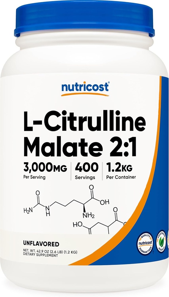 Nutricost L- citrullin malátpor (2: 1) 1, 2KG