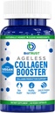 BioTrust Ageless Collagen Booster, Ισχυρή υποστήριξη ομορφιάς από μέσα, Vegan Collagen Builder για λαμπερό δέρμα, Πανέμορφα μαλλιά, όμορφα νύχια, υγιείς αρθρώσεις, 60 κάψουλες (30 εξυπηρετούν)