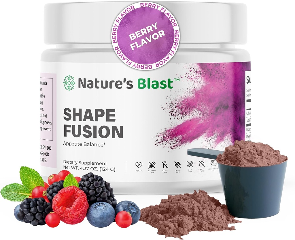 Shape Fusion - med Ashwagandha, Hibiscus, Ceylon Cinnamon, Maqui Berry & African Mango Extract - Wellness Blend för vuxna - Stöder hälsosam livsstil och energinivåer - 30 portioner
