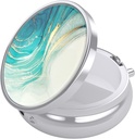 Nipichsha Pill Box, Small Pill Case for Purse & Pocket, Cool Travel Medicineer, Portable Medicine Container Holder to Hold ויטמינים, תרופות, שמן דגים ותוספים, Teal Ocean