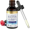 Carlyle Liquid Biotin 10000mcg | 2 oz | Gocce di Forza Extra | Vegetariano, Non OGM, Gluten Free Supplement