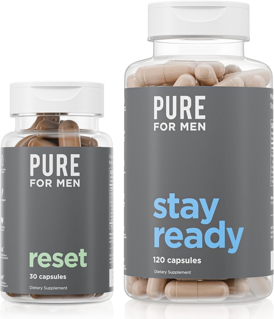 Men Original Vegan Cleanliness Fiber dəstək üçün Pure, 120 Capsules & Yeniləyir Detox Supplement, 30 Capsules