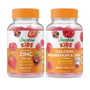Lifeable Zinc 25mg Kids + Calcium Magnesium & Zinc Kids, Gummies Bundle - Great Tasting, Vitamin Supplement, Gluten Free, GMO Free, Chewable Gummy