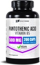 Healthfare Pantothenic Acid 500mg Vitamine B5 Supplement 