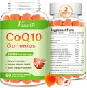 2 팩 CoQ10 Gummies 250 mg, 플러스 Omega-3, 마그네슘, 세포 에너지, 뇌 및 산화 방지제, 5X 더 나은 흡수 Coenzyme Q10 보충교재 - 120 Cts를 위한 비타민 B12