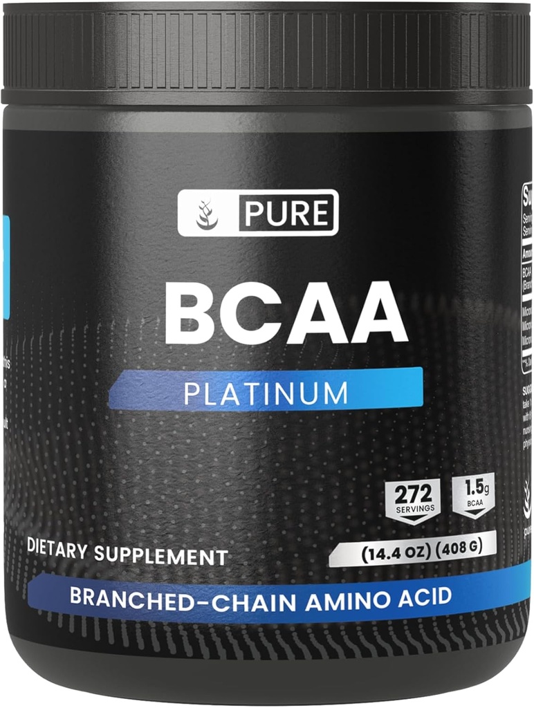 PURE ORIGINAL INGREDIENTS 2:1 BCAA Pulver, 14.4 Unze, Unflavored, 272 Servierungen, Immer rein, keine Zusatzstoffe oder Füllstoffe
