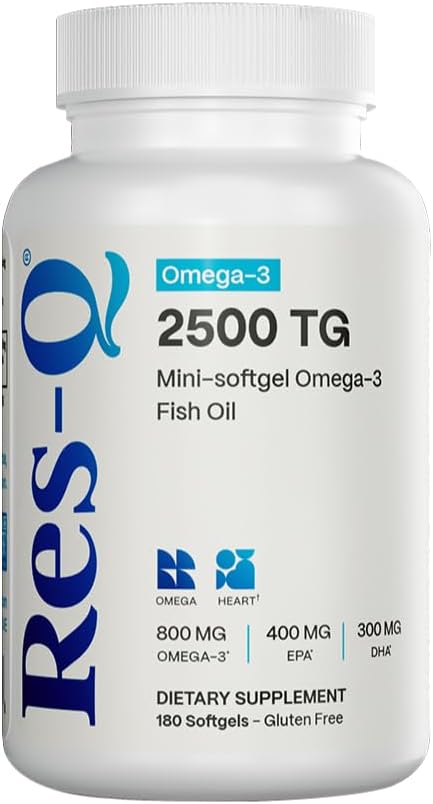 Res-Q 2500 TG Omega-3 cápsulas de aceite de peixe Mini Gel