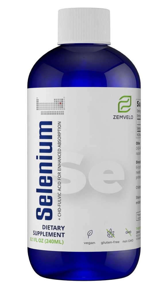 ZEMVELO Liquid Ionic Selenium Supplement - Adult Healthy Aging Supplement - Supports Immune System & Antioxidant Defense for Longevity and Wellness - 3 Month Supply