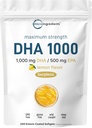 Omega 3 Fish Oil DHA Təhlükəsiz 1000mg EPA 500mg, 200 Softgels - Limon Flavored, Burpless (Enteric mübarizə) | Deep Sea Fresh Fish, Norveç Waters Wild Caught
