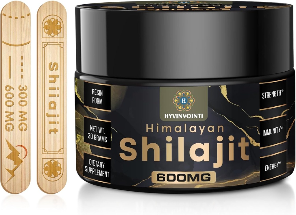 600mg Shilajit Pura Organian Shilajit Resn-Shalajit Resin-Shalajit Gold, 100% Preg Organic Shilajit per l'Energia i Imunci, In Fulvic 85 and Polines, paquet1