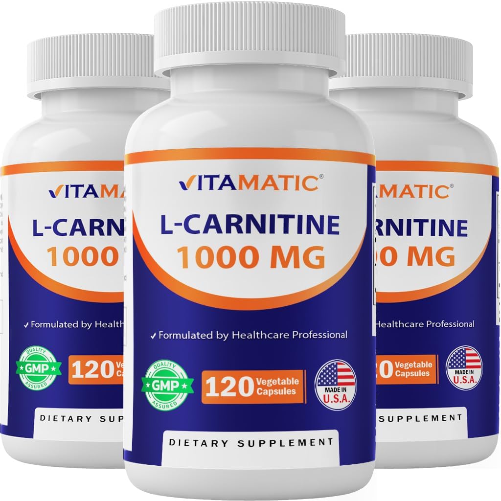 Vitamatic L- karnitin Fumarate 1000 mg - 120 növényi kapszula (3 üveg)
