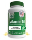 Health Thru Nutrition Vitamin D3 2000iu 365 Mini Softgels for Maximum Benefits | Year Supply | 50mcg Cholecalciferol | 3rd Party Tested | Non-GMO USP Grade in EVOO | Immune Health Support