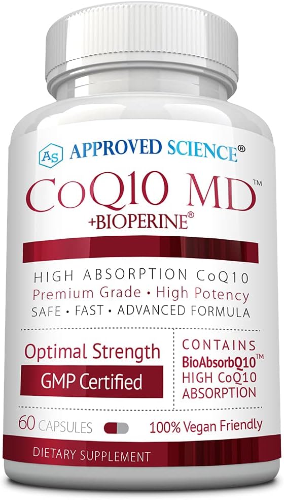 Müəllif Elm® CoQ10 MD - Extra Strength 300mg Pure CoQ10 Faster Absoreksiya üçün BioPerine® ilə - Optimal Support - 60 Vegan Capsules